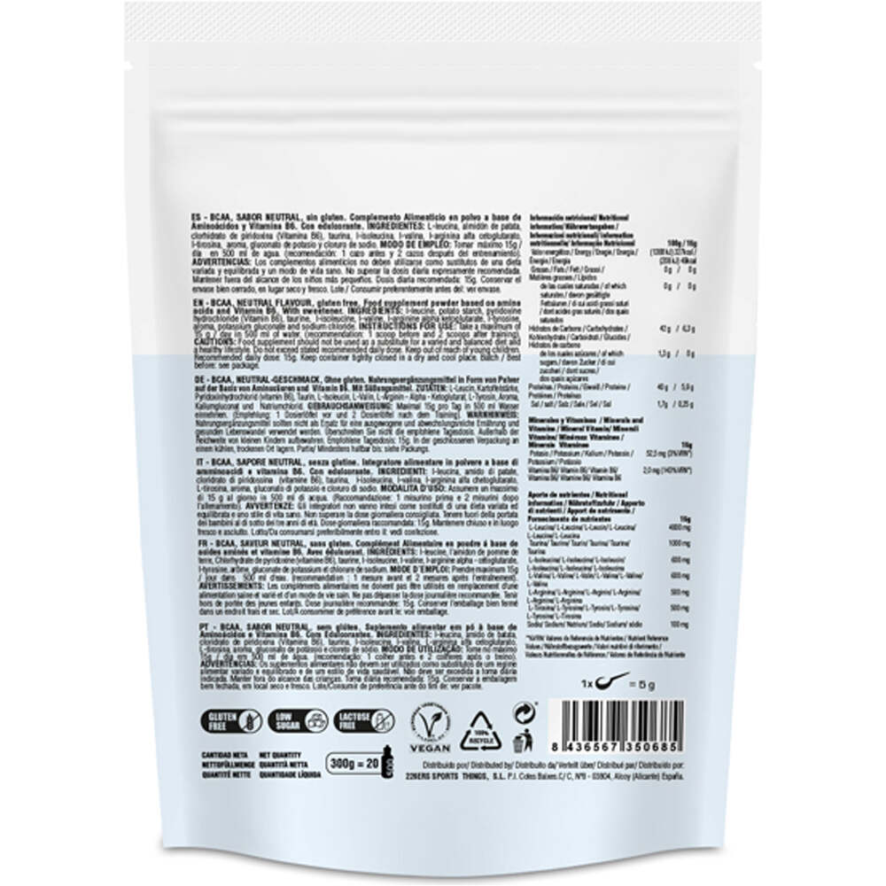 226ers Aminoacidos BCAAs 300GR NEUTRAL 01