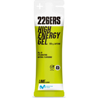 226ers energía instantánea HIGH ENERGY GEL 76g CAFFEINE 160mg LIME vista frontal
