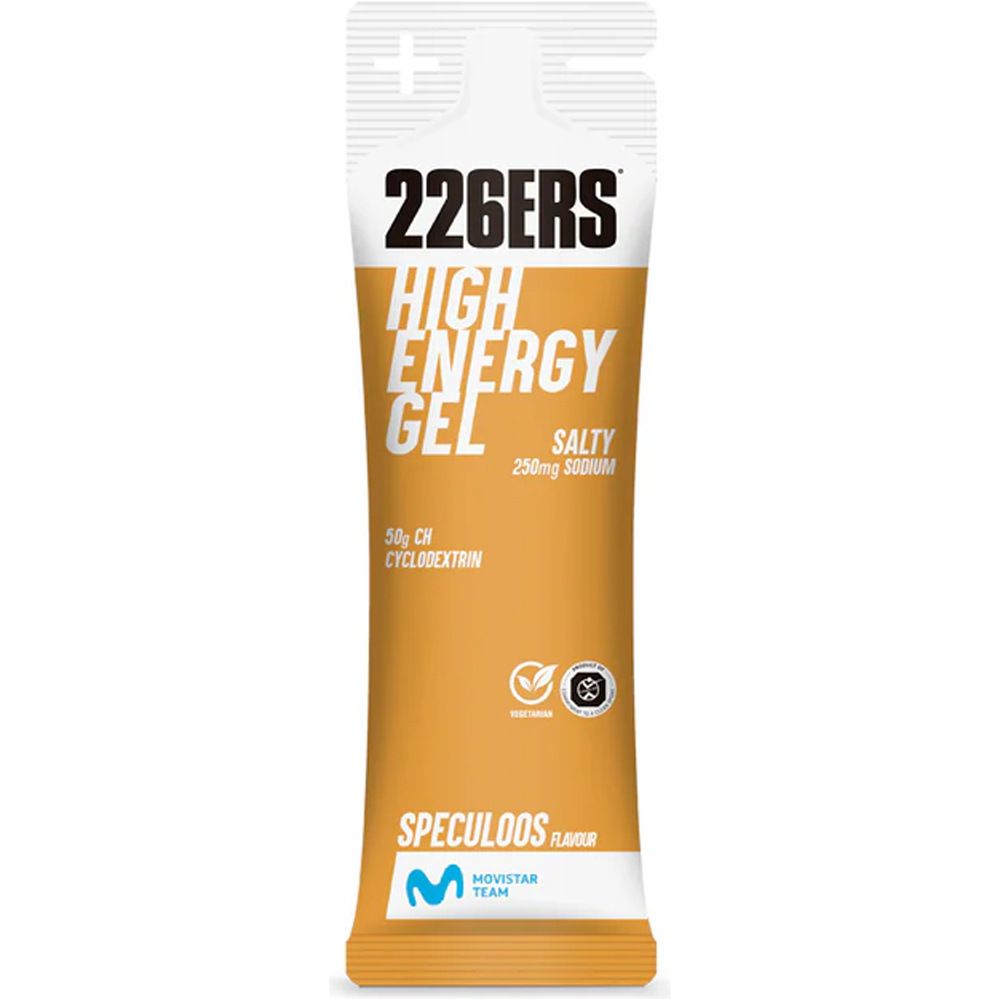 226ers energía instantánea HIGH ENERGY GEL 76g SALTY 250mg SPECULOO vista frontal