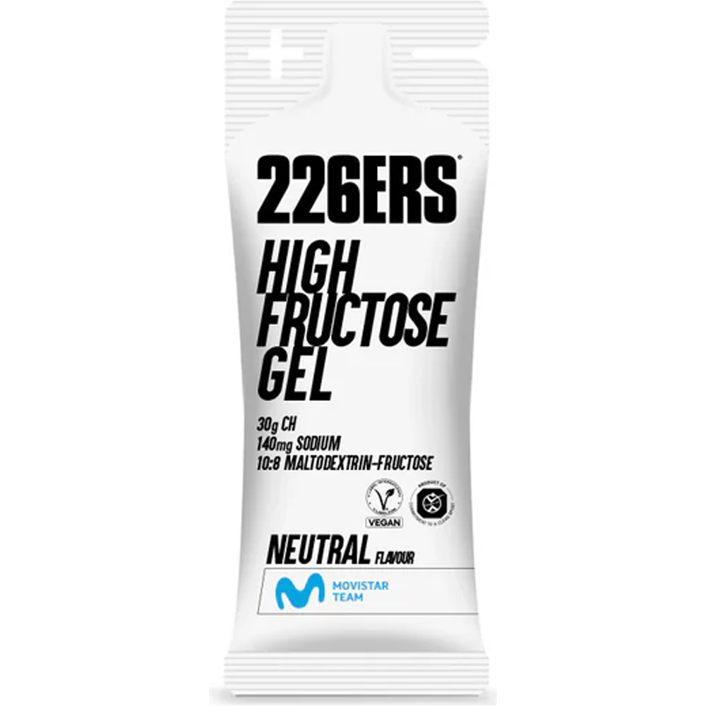 226ers energía instantánea HIGH FRUCTOSE GEL 44g NEUTRAL vista frontal