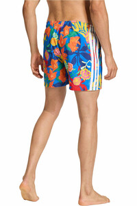 adidas bañador playa hombre ESTAMPADO 3 STRIPES  5 INCH vista trasera