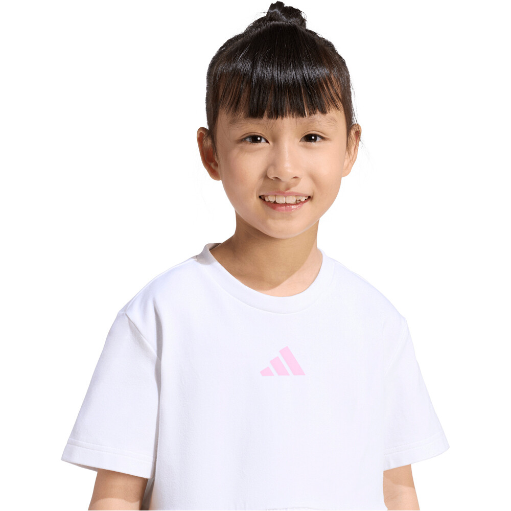 adidas bermuda junior niña SEASONALS SWEAT RUFFLES vista detalle