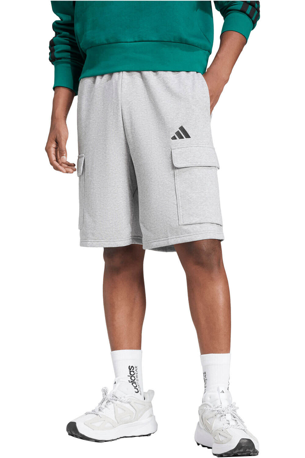 adidas bermudas hombre ESSENTIALS FEELCOZY FRENCH vista frontal