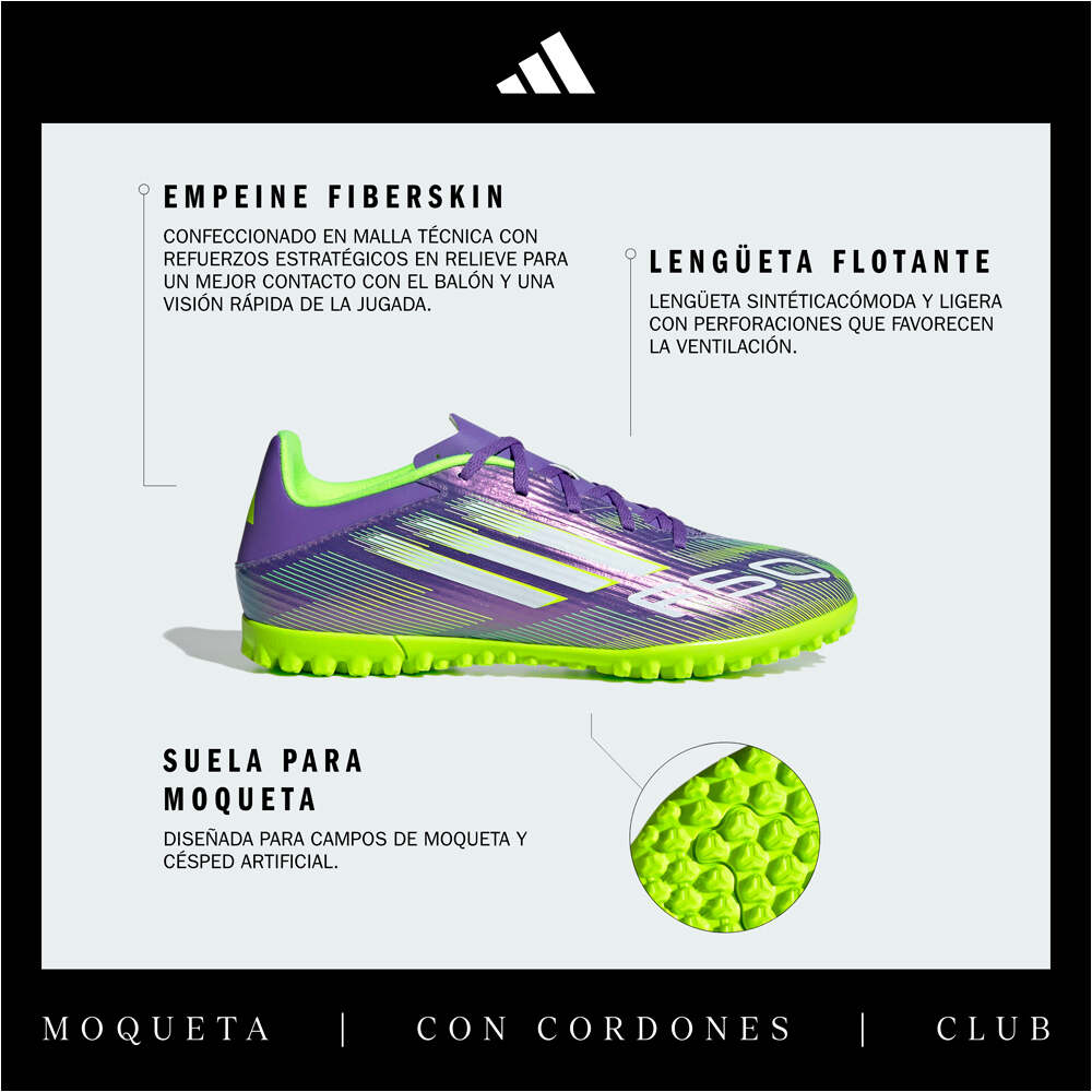 adidas botas de futbol multitaco y terreno duro F50 CLUB TURF 06