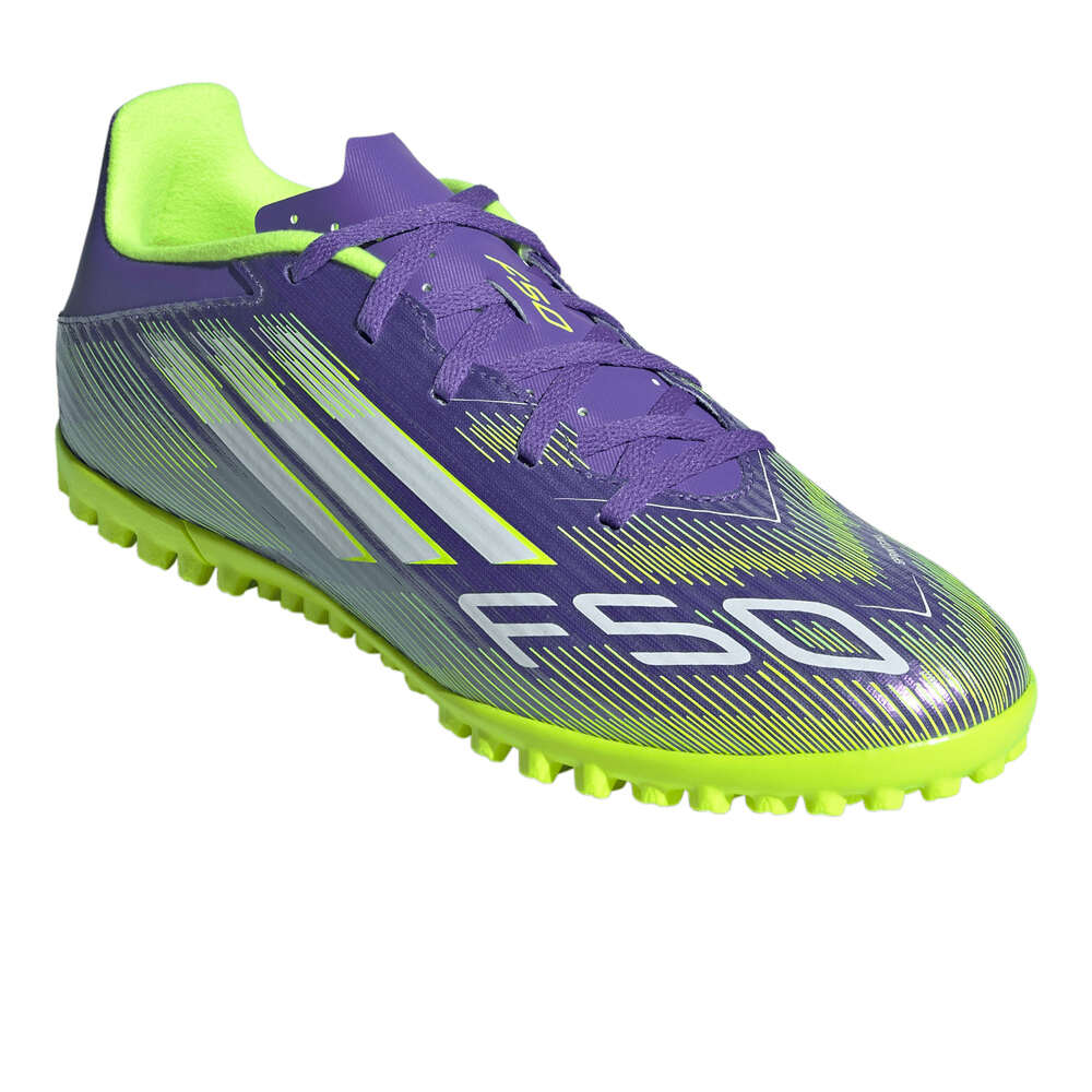 adidas botas de futbol multitaco y terreno duro F50 CLUB TURF lateral interior