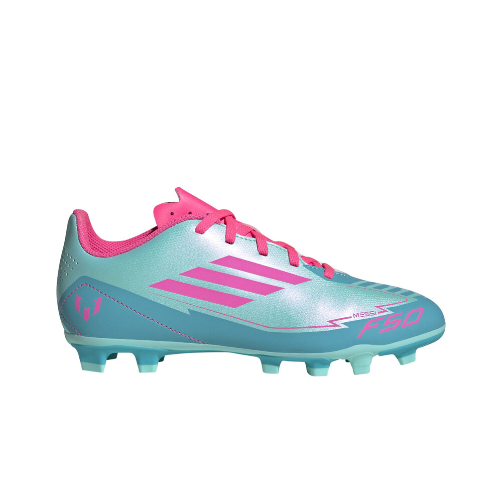 adidas botas de futbol niño cesped artificial F50 CLUB FG/MG J MESSI CERS lateral exterior