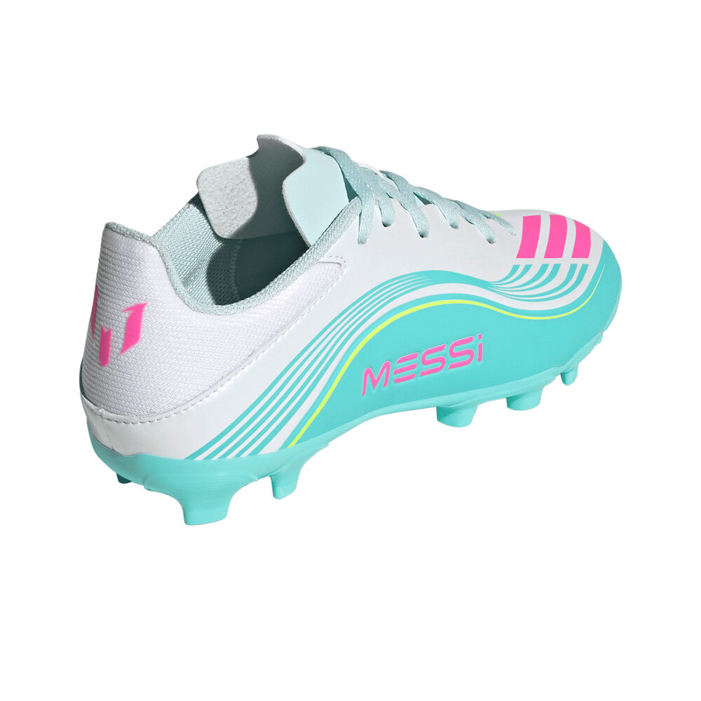 adidas botas de futbol niño cesped artificial F50 LEAGUE MG J MESSI VEBLRS vista trasera