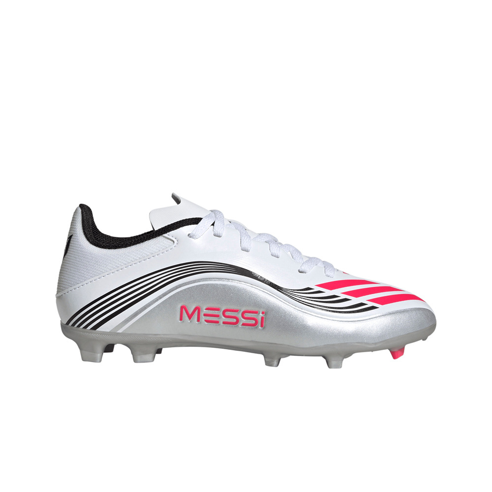 adidas botas de futbol niño cesped artificial F50 MESSI LEAGUE FG/MG JR BLRO lateral exterior