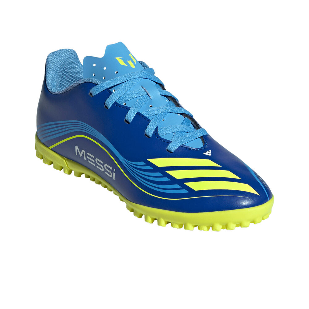 adidas botas de futbol niño multitaco y terreno duro F50 MESSI LEAGUE TF JR AZAM lateral interior