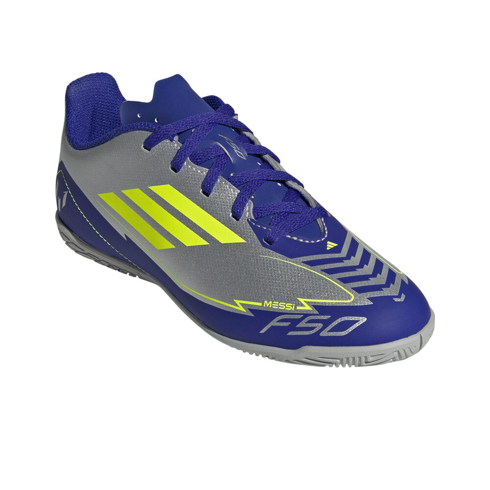 adidas botas fútbol sala niño F50 CLUB IN J MESSI PLAZ lateral interior