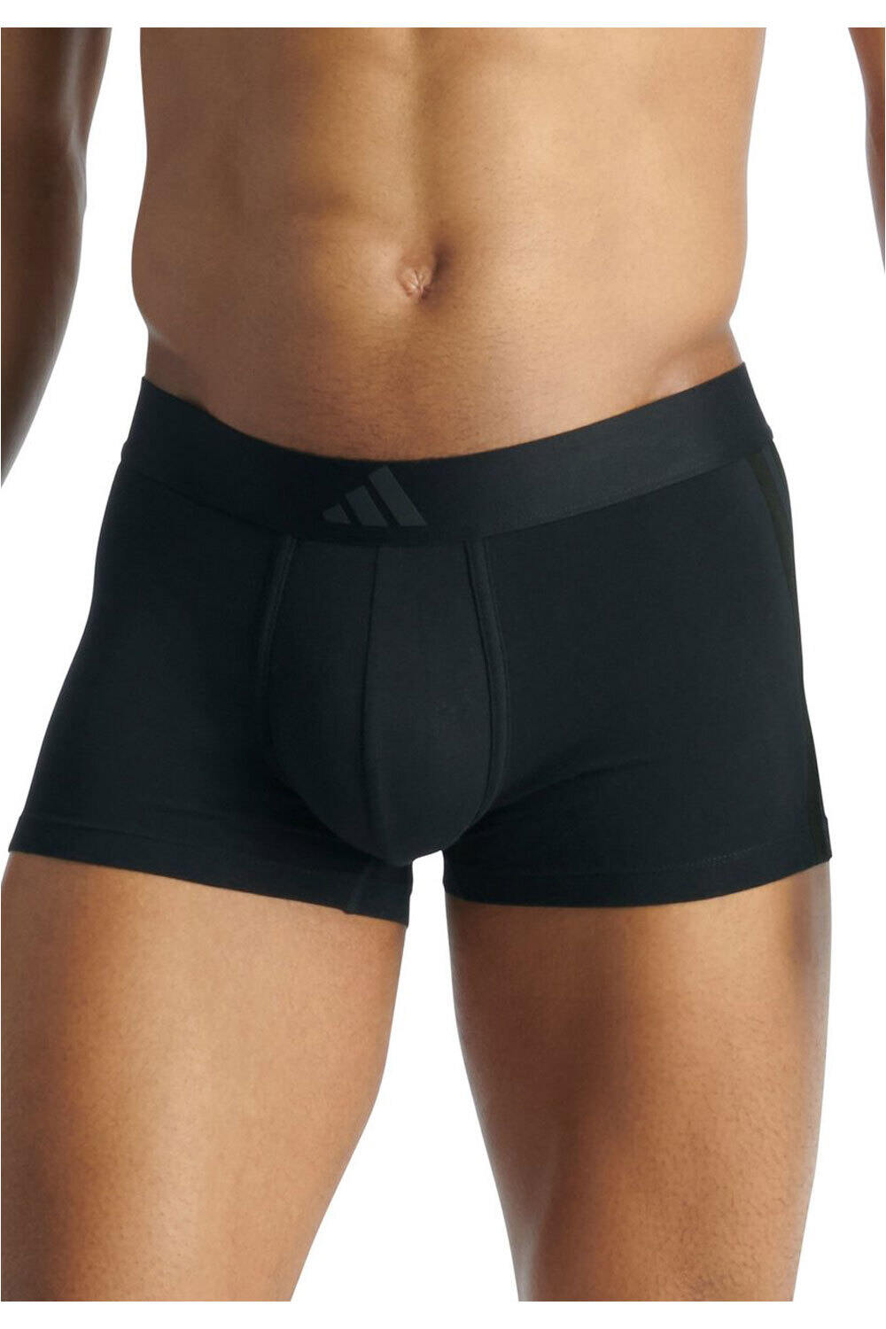 adidas boxer TRUNK LOW RISE 3 STRIPES 2P ACTIVE FLEX COTTON vista frontal