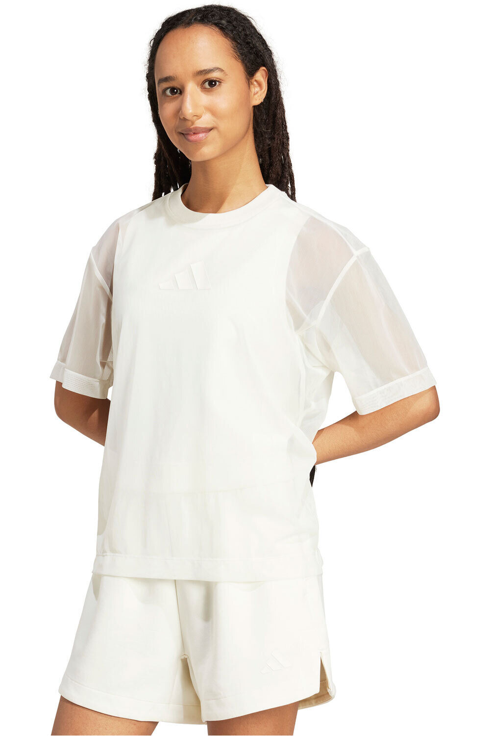 adidas camisa manga corta mujer SOFT LUX MESH vista frontal