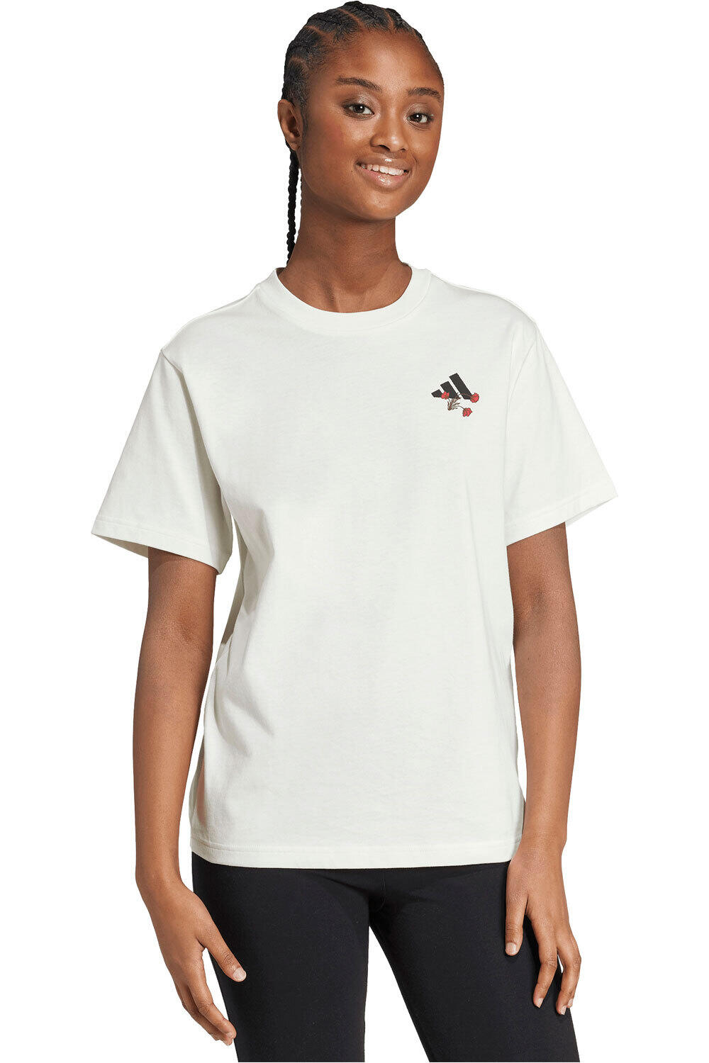 adidas camisa manga corta mujer TIRO FLORAL GRAPHIC vista frontal