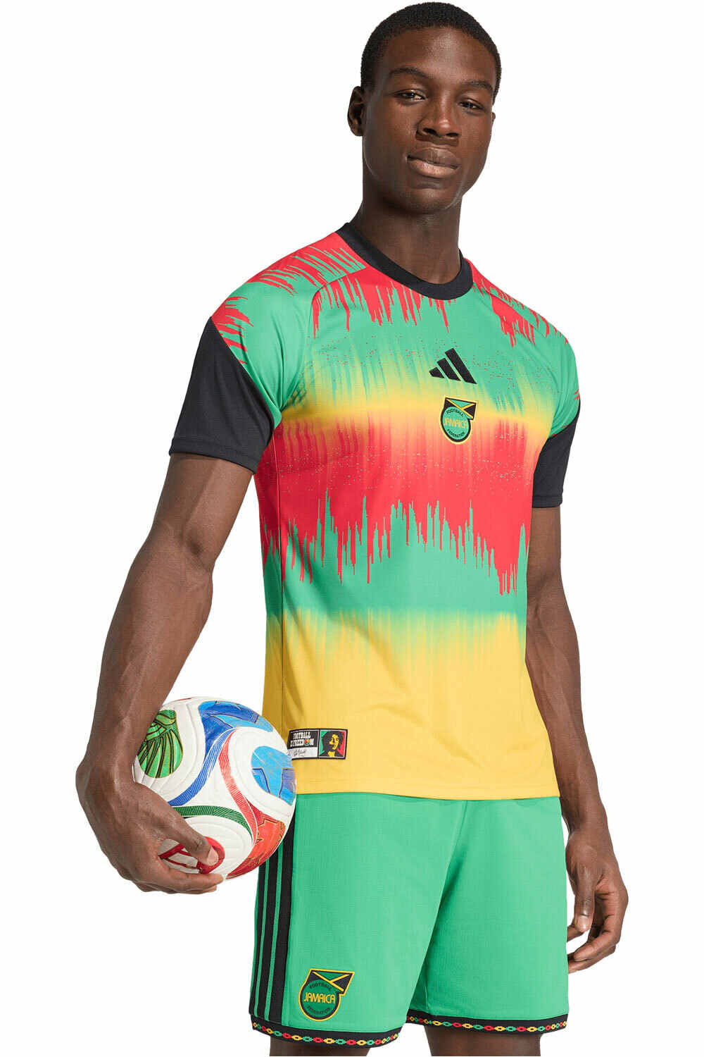 adidas camiseta de fútbol oficiales 1 EQUIPACIN JAMAICA 26 PRE MATCH vista frontal