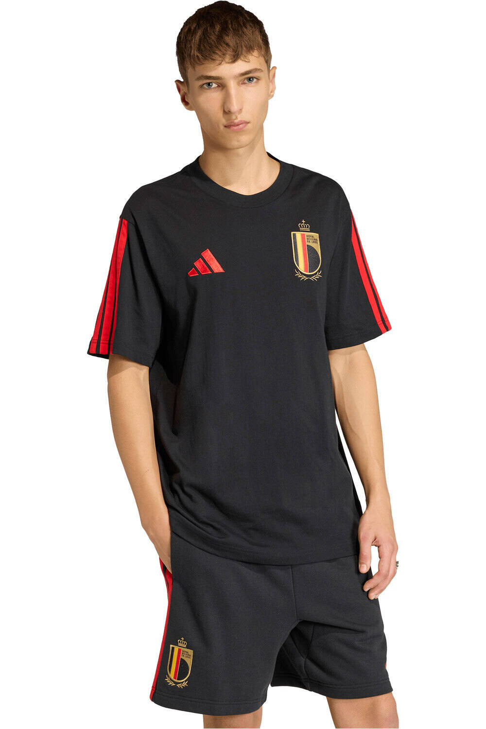 adidas camiseta de fútbol oficiales BELGICA 26 DNA TEE vista frontal