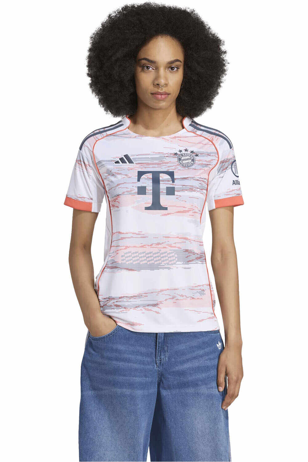 adidas camiseta de fútbol oficiales B.MUNICH 26 A JSY W vista frontal