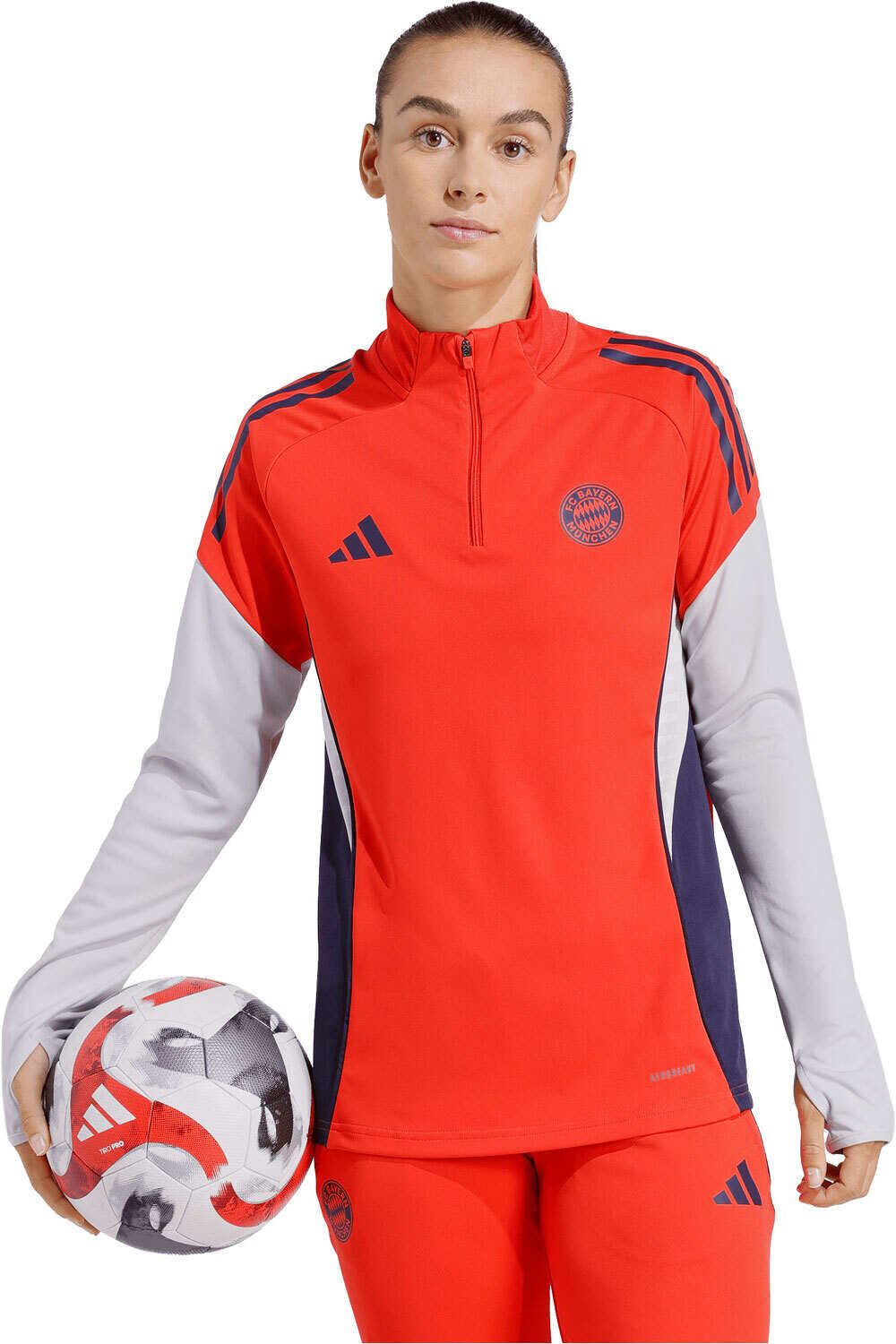 adidas camiseta de fútbol oficiales B.MUNICH 26 TR TOP W vista frontal