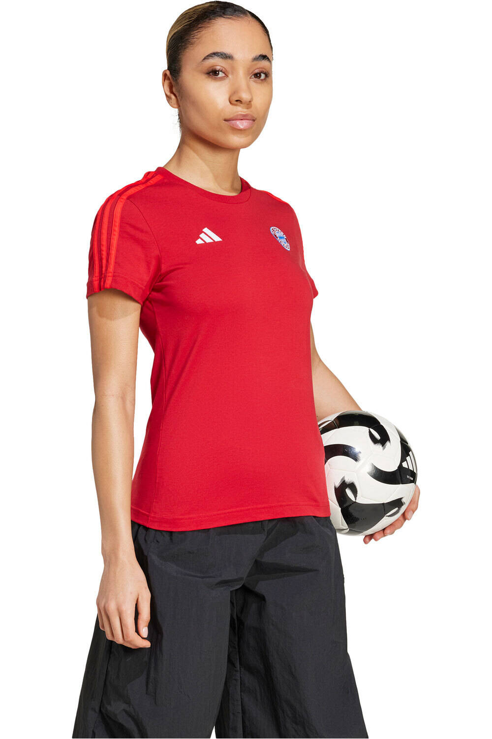 adidas camiseta de fútbol oficiales B.MUNICH 26 WMN 3S TEE vista detalle