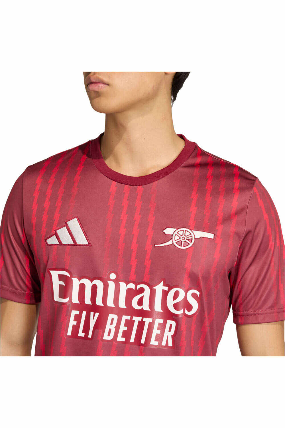 adidas camiseta de fútbol oficiales CALENTAMIENTO ARSENAL FC 26 vista detalle