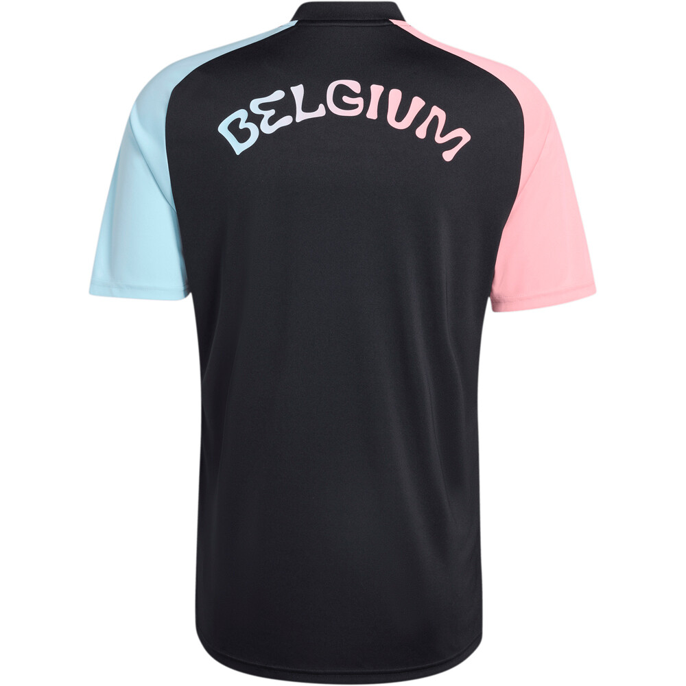adidas camiseta de fútbol oficiales CALENTAMIENTO BELGICA 26 2 EQUIPACION vista trasera