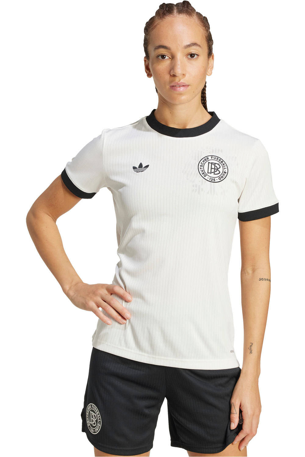 adidas camiseta de fútbol oficiales DFB 125 JSY W vista frontal