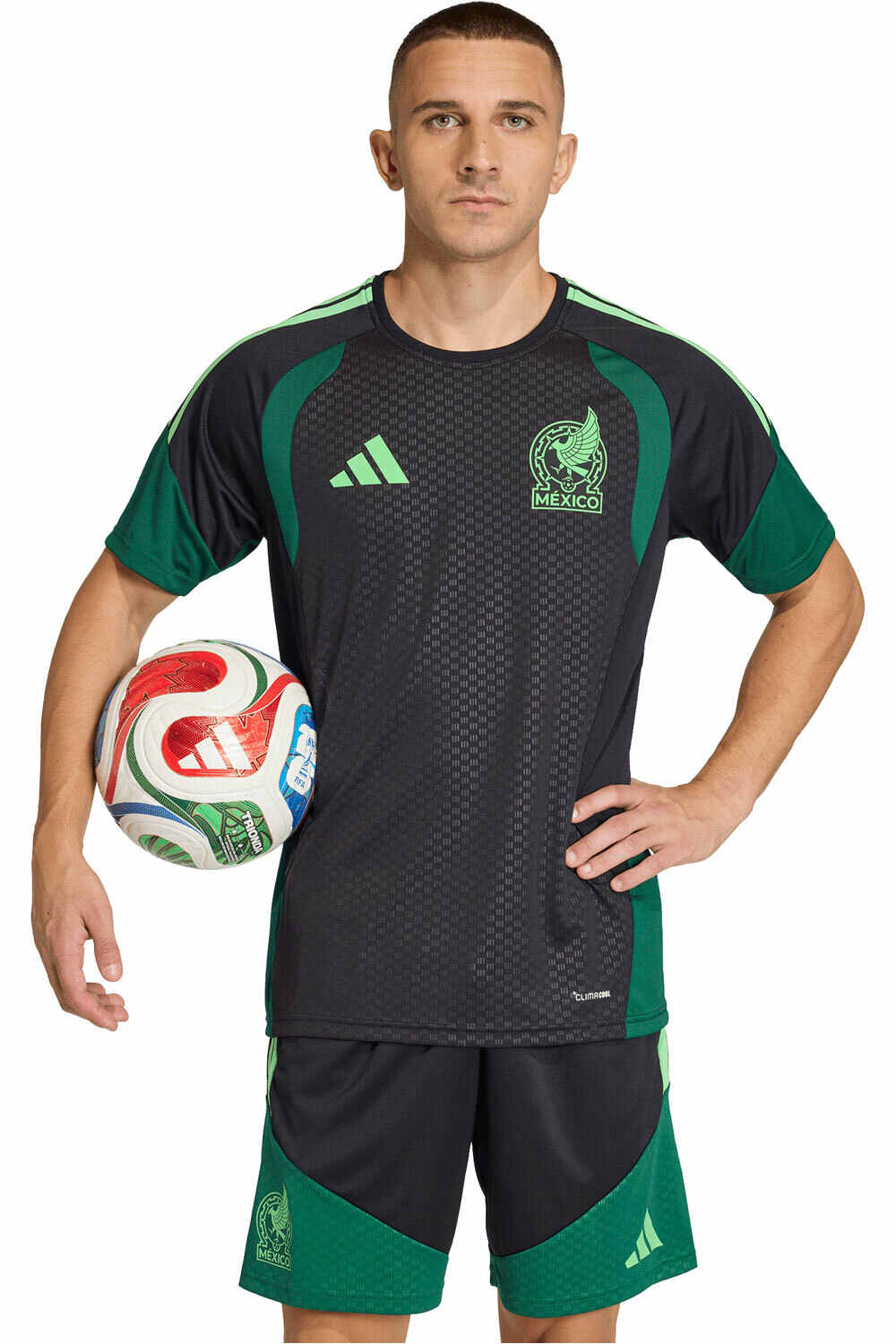 adidas camiseta de fútbol oficiales ENTRENAMIENTO MXICO 26 TIRO vista frontal