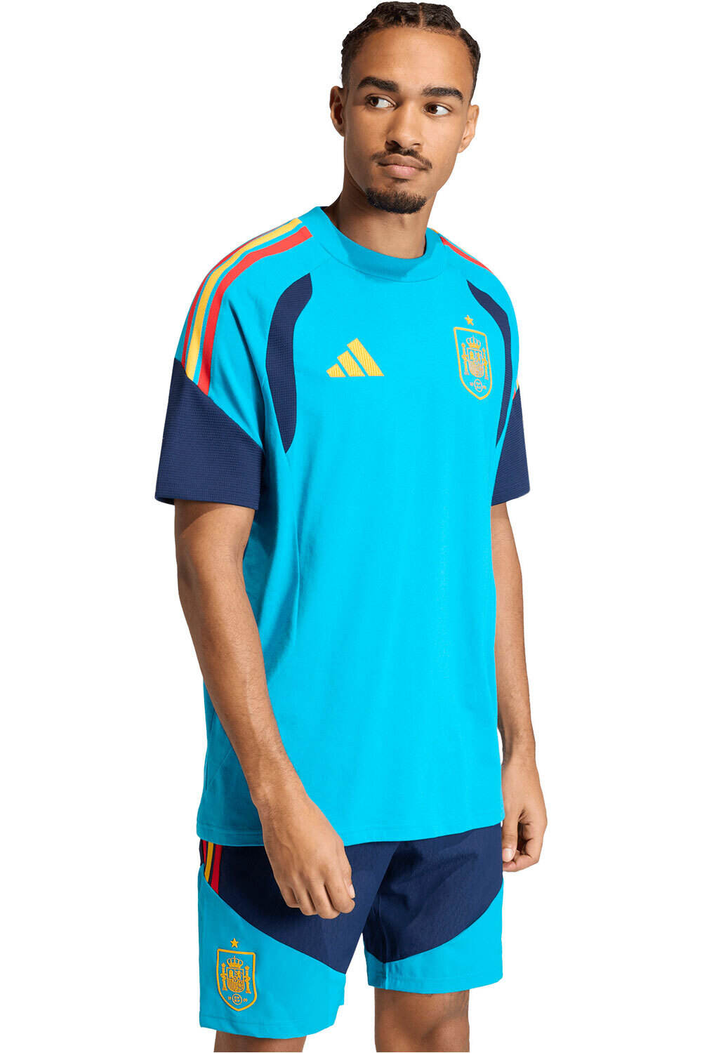 adidas camiseta de fútbol oficiales ESPAA 26 TEE AZMN vista frontal