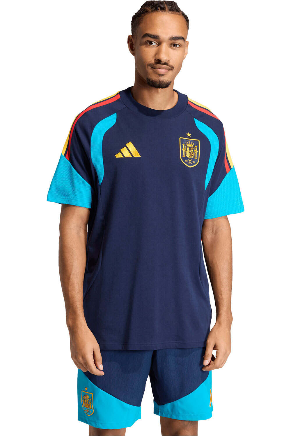 adidas camiseta de fútbol oficiales ESPAA 26 TEE MNAZ vista frontal