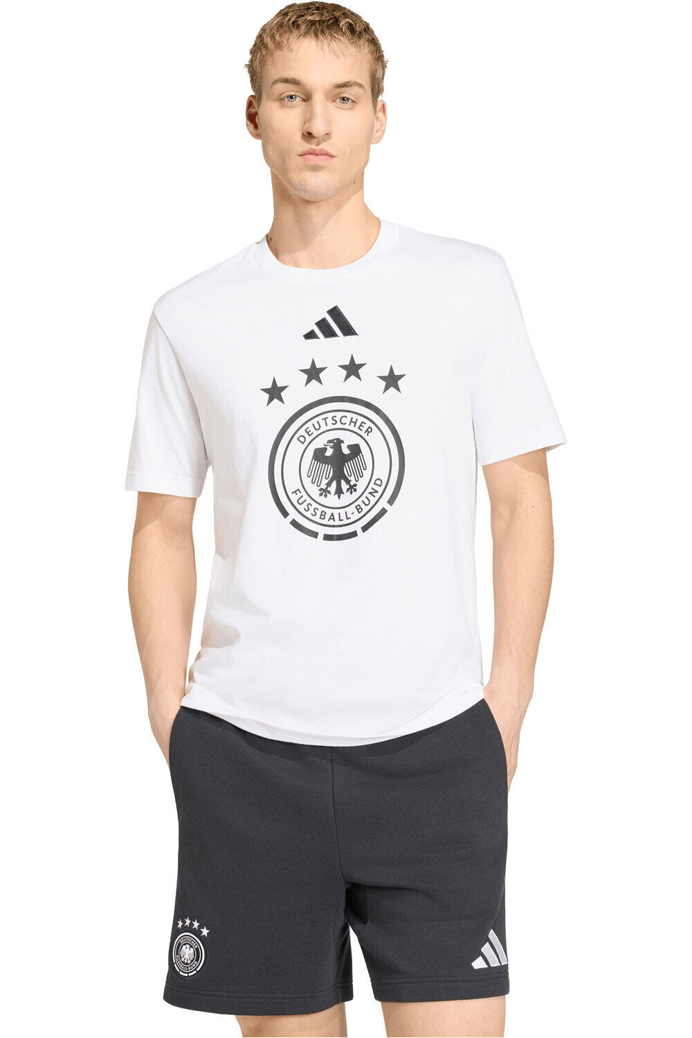 adidas camiseta de fútbol oficiales ESTAMPADA ALEMANIA DNA vista frontal