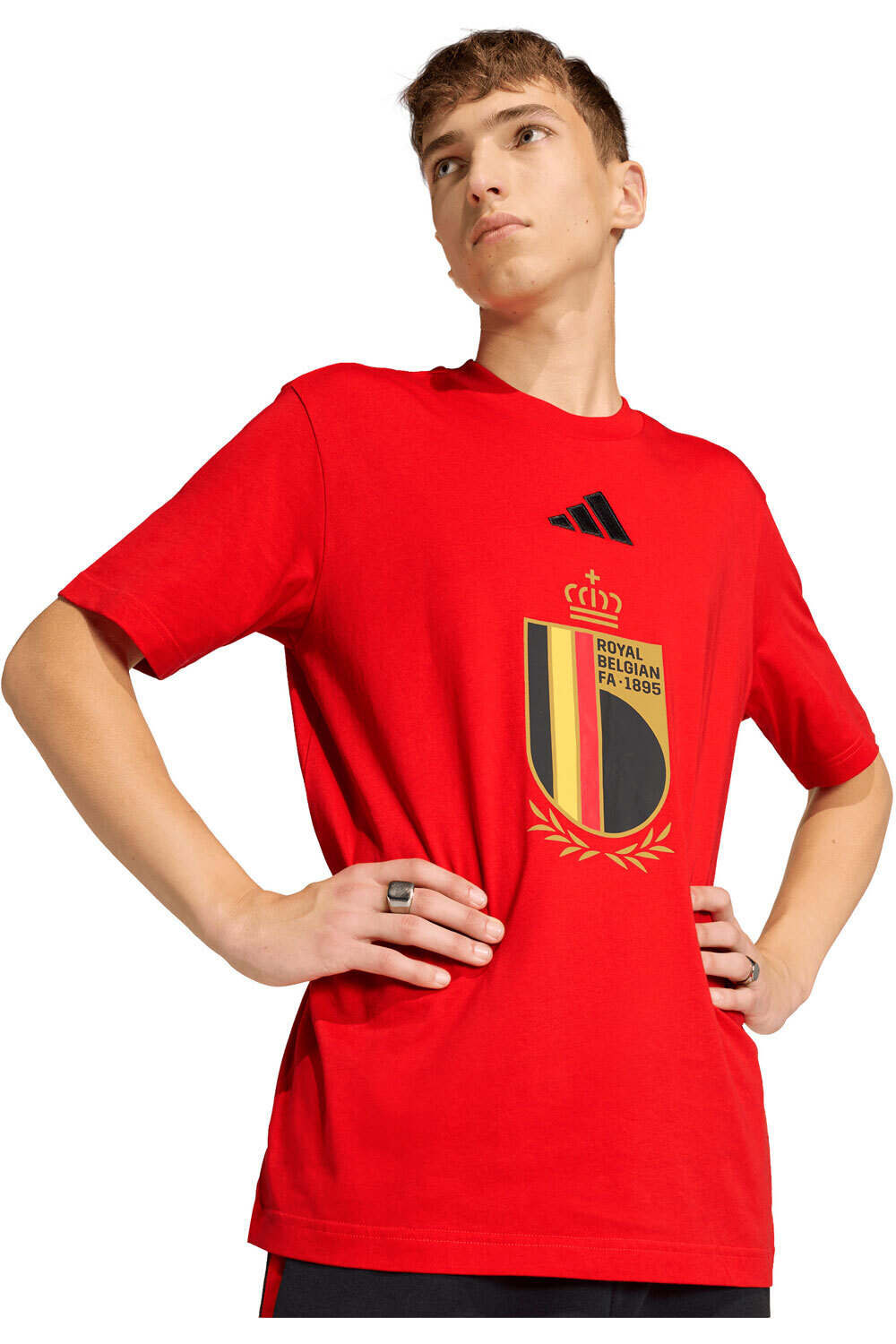 adidas camiseta de fútbol oficiales ESTAMPADA BLGICA DNA vista detalle