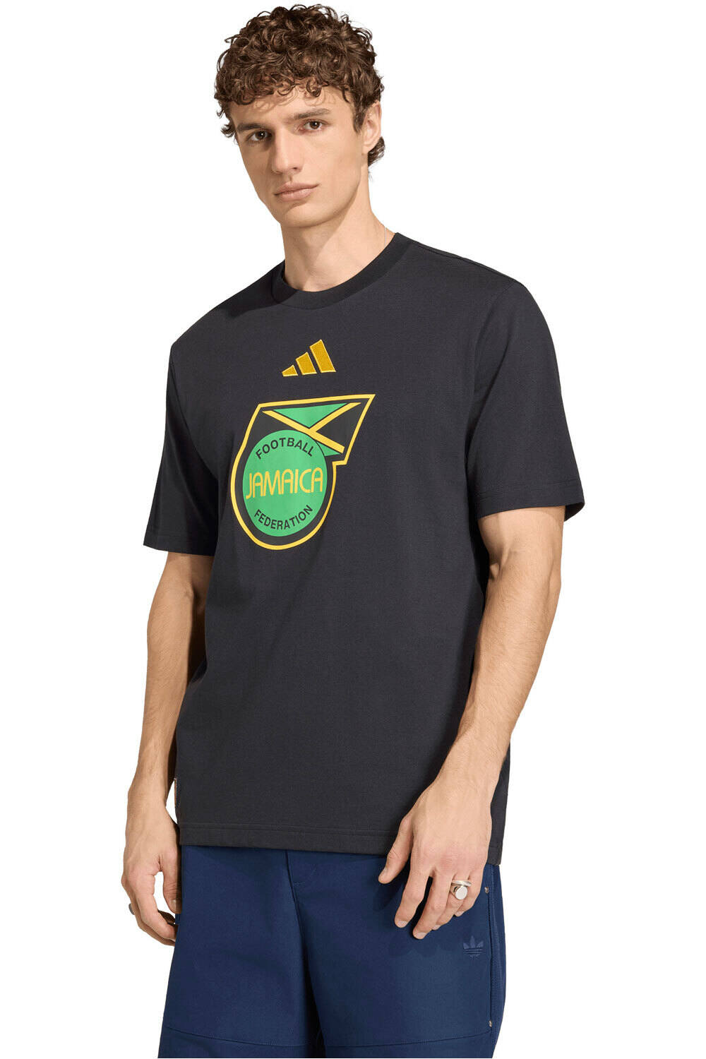 adidas camiseta de fútbol oficiales ESTAMPADA JAMAICA DNA vista frontal