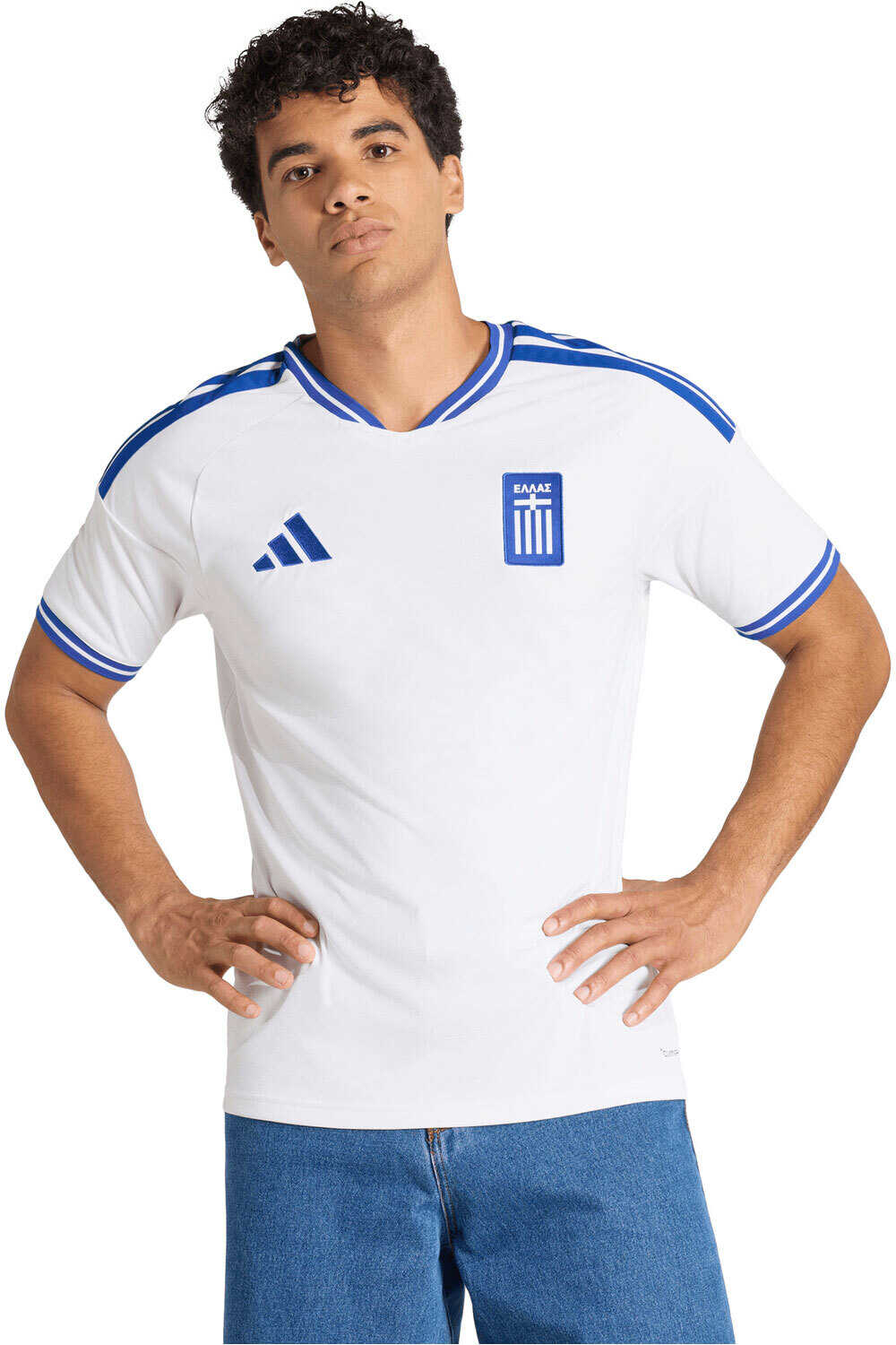 adidas camiseta de fútbol oficiales GRECIA 26 H JSY vista frontal