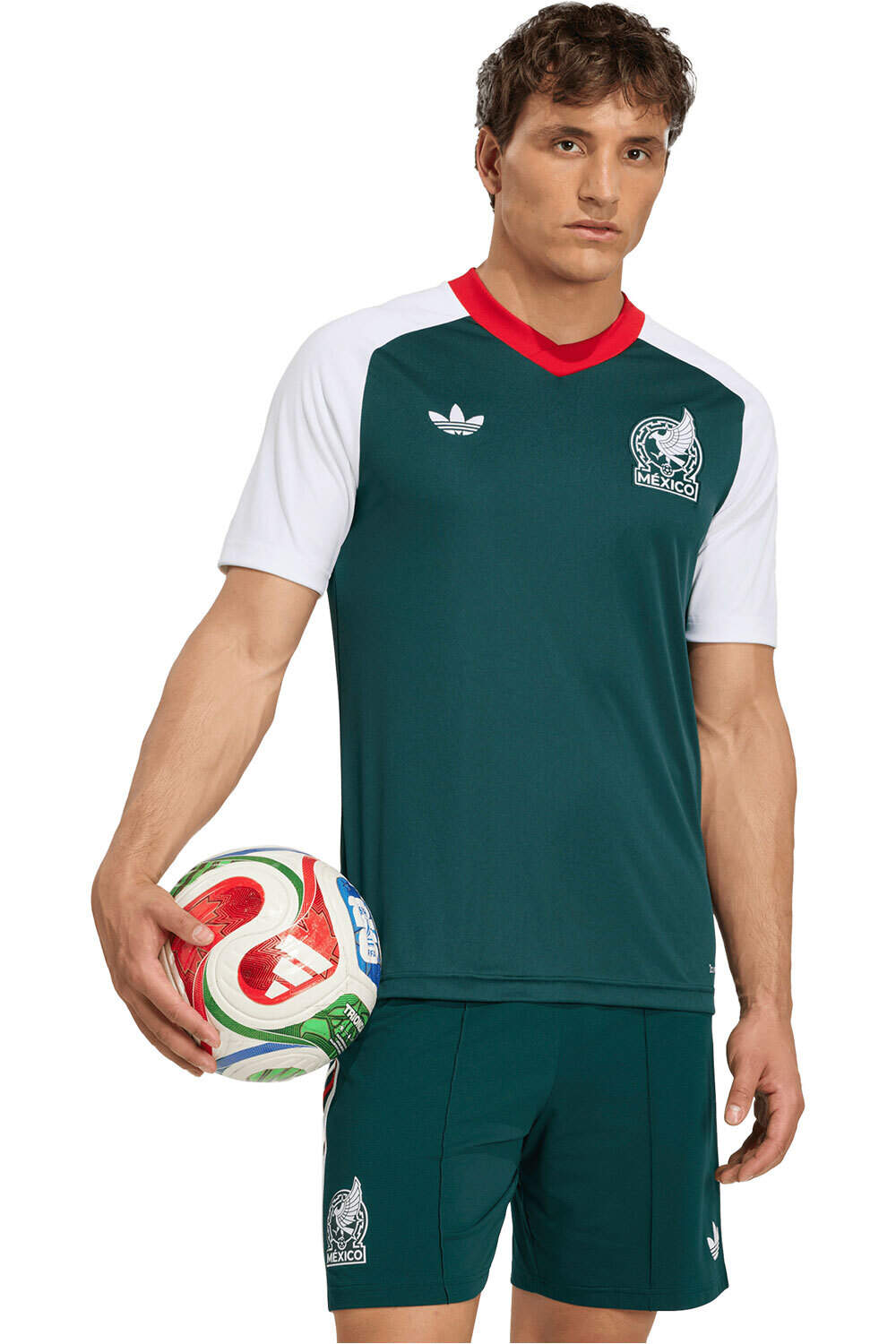 adidas camiseta de fútbol oficiales MEXICO 26 CALENTAMIENTO 2 EQUIPACION vista frontal