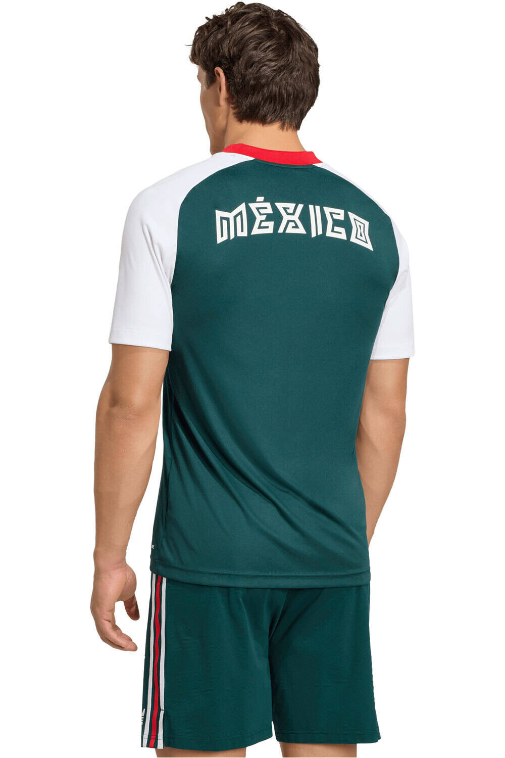 adidas camiseta de fútbol oficiales MEXICO 26 CALENTAMIENTO 2 EQUIPACION vista trasera