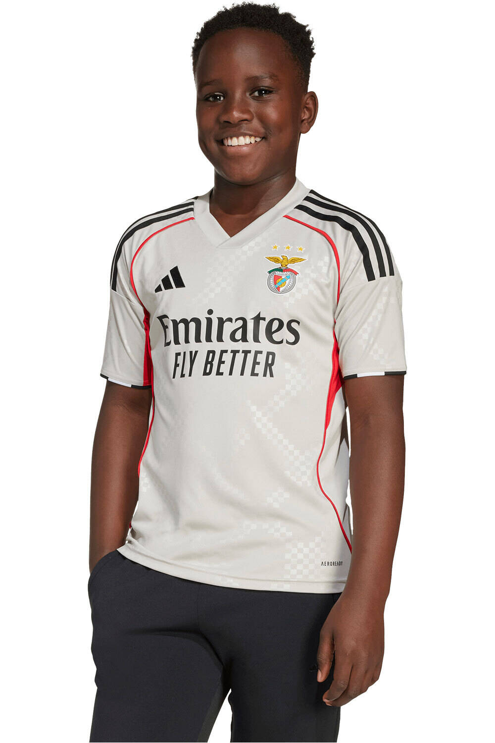 adidas camiseta de fútbol oficiales niño BENFICA 26 A JSY Y vista frontal