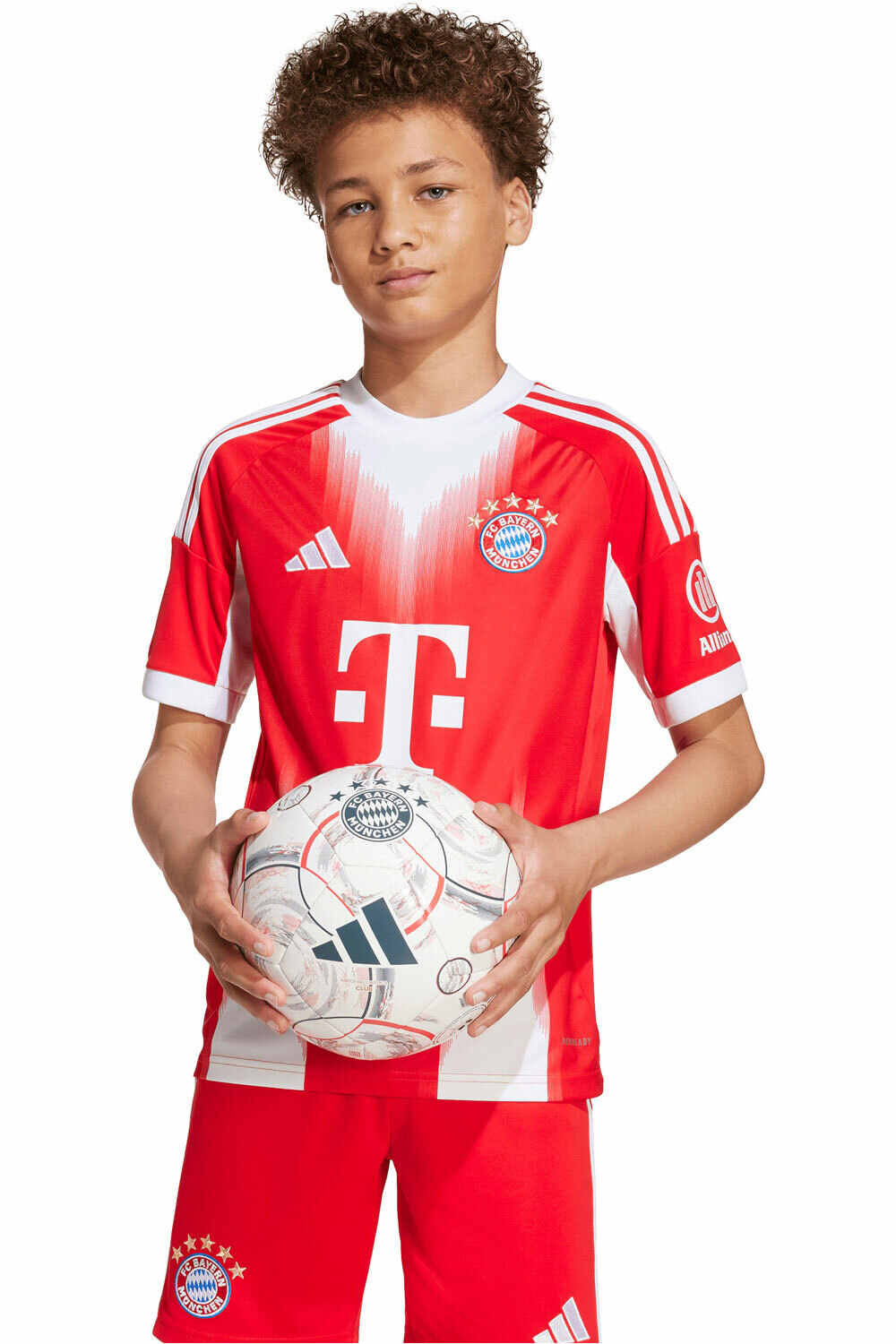 adidas camiseta de fútbol oficiales niño B.MUNICH 26 H JSY Y vista frontal