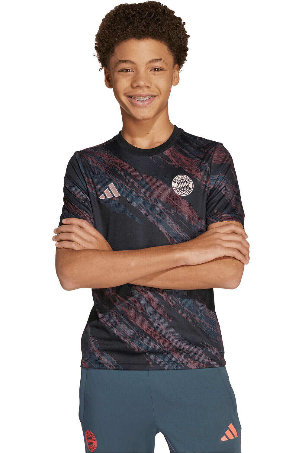 adidas camiseta de fútbol oficiales niño B.MUNICH 26 PRESHI Y vista frontal