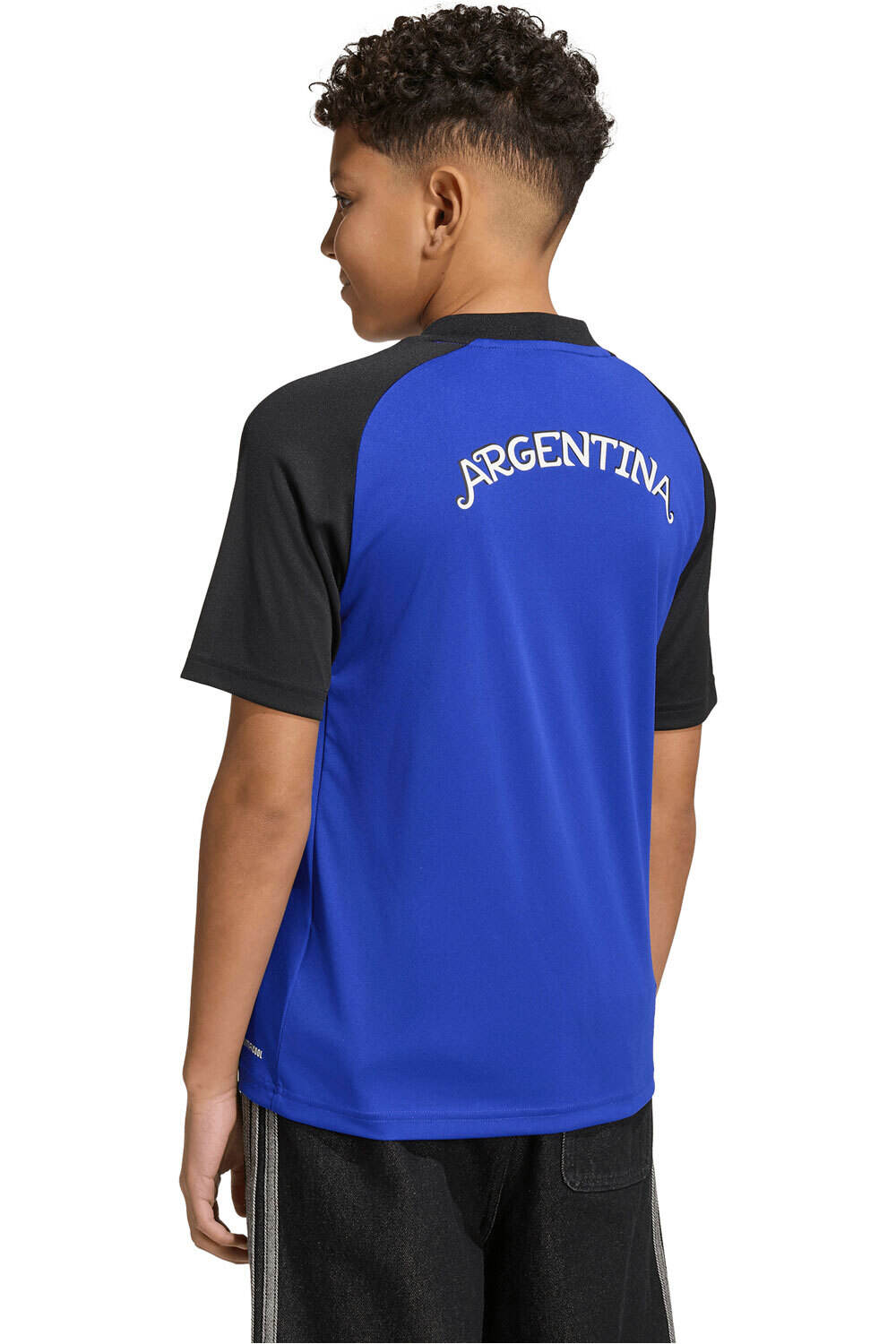 adidas camiseta de fútbol oficiales niño CALENTAMIENTO ARGENTINA26 2EQUIPACIN vista trasera