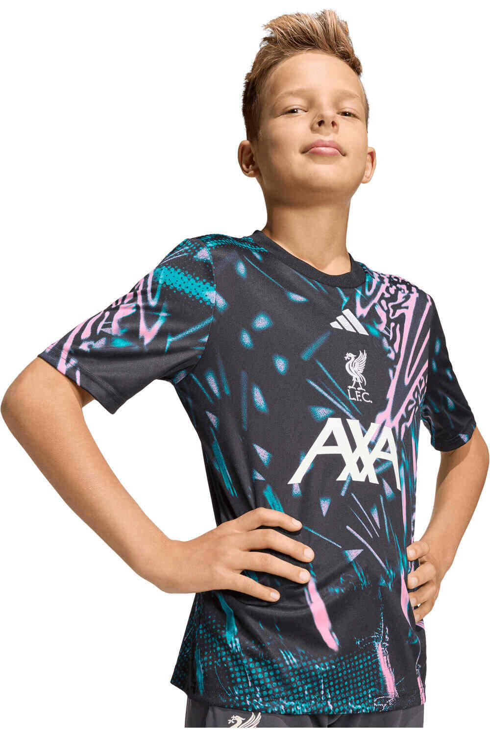 adidas camiseta de fútbol oficiales niño CALENTAMIENTO LIVERPOOL FC 25/26 vista detalle