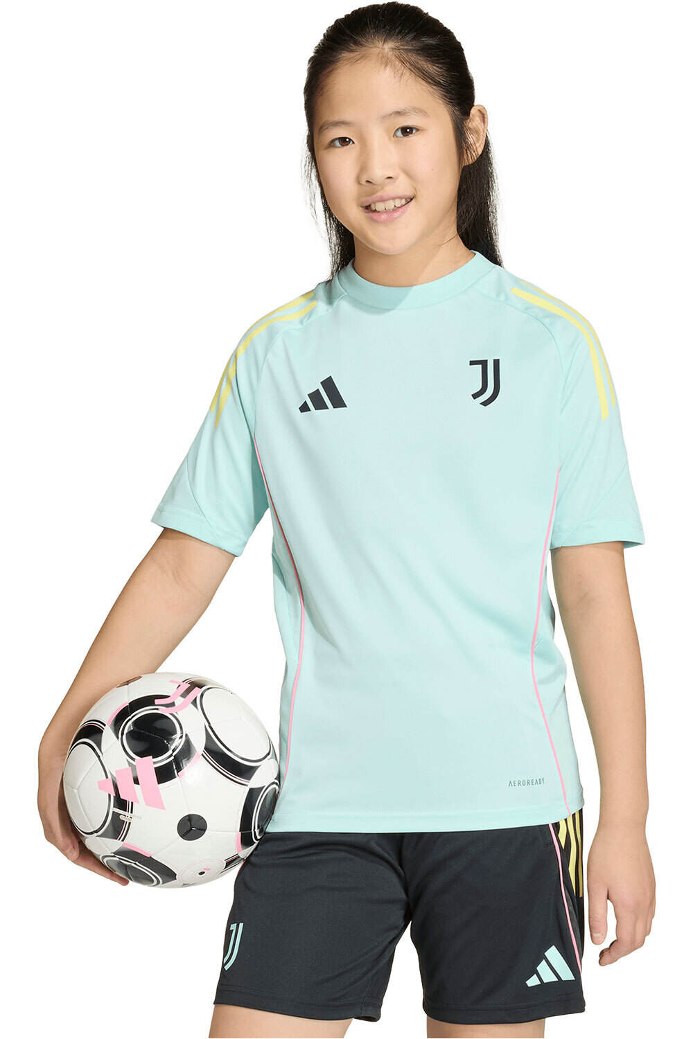 adidas camiseta de fútbol oficiales niño ENTRENO JUVENTUS TIRO 25 COMPETITION vista frontal