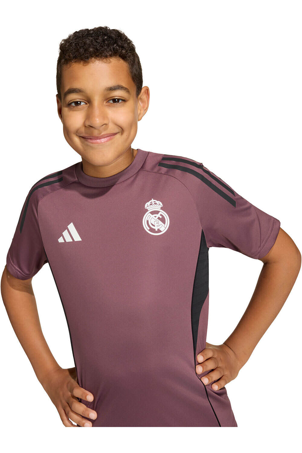 adidas camiseta de fútbol oficiales niño ENTRENO REAL MADRID TIRO 25 COMPET vista detalle