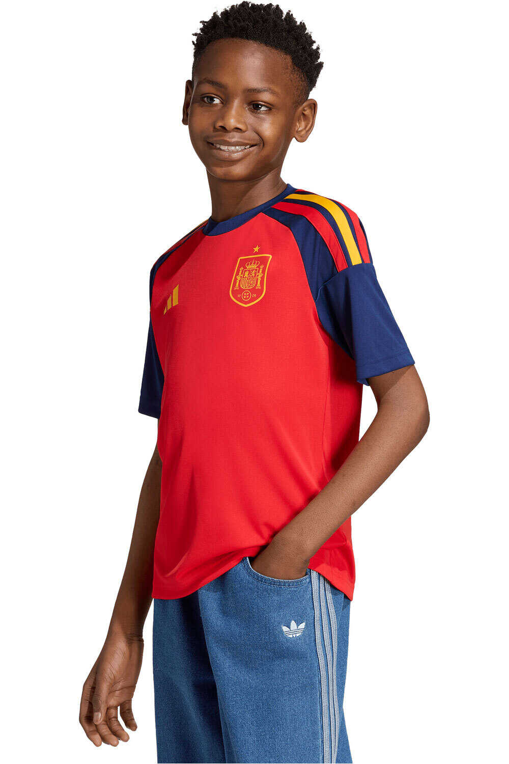 adidas camiseta de fútbol oficiales niño ESPAA 26 FAN JSY Y vista frontal