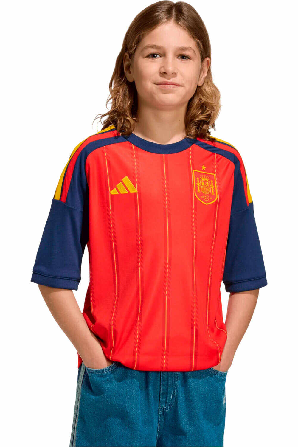 adidas camiseta de fútbol oficiales niño ESPAA 26 H JSY Y vista frontal