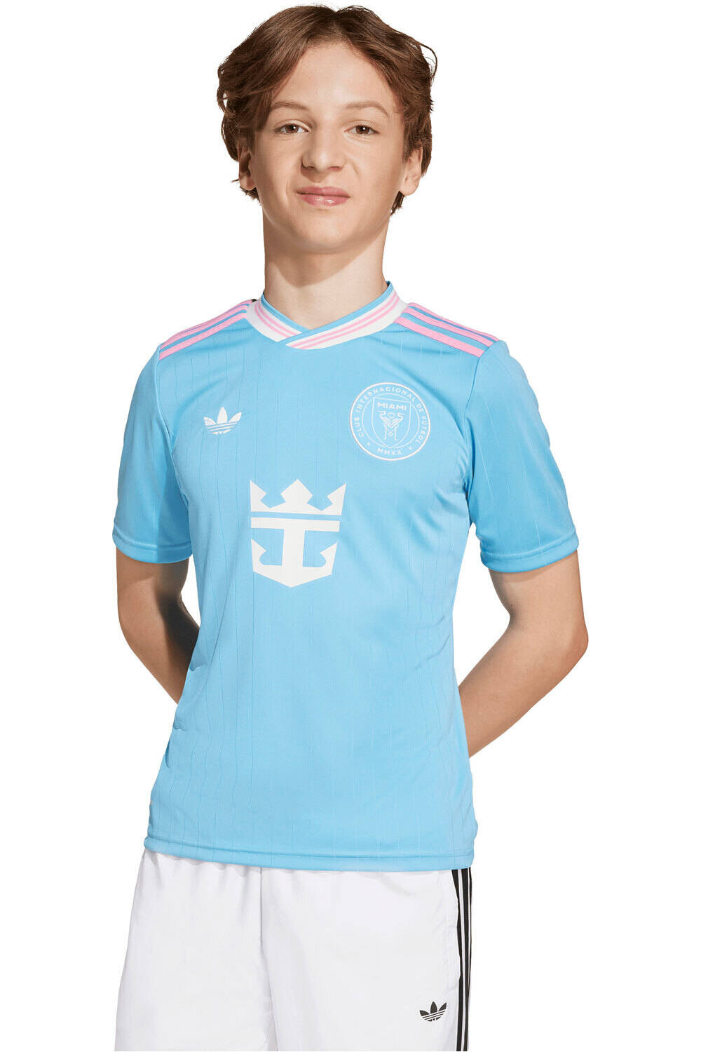 adidas camiseta de fútbol oficiales niño INTER MIAMI 26 3 JSY Y vista frontal