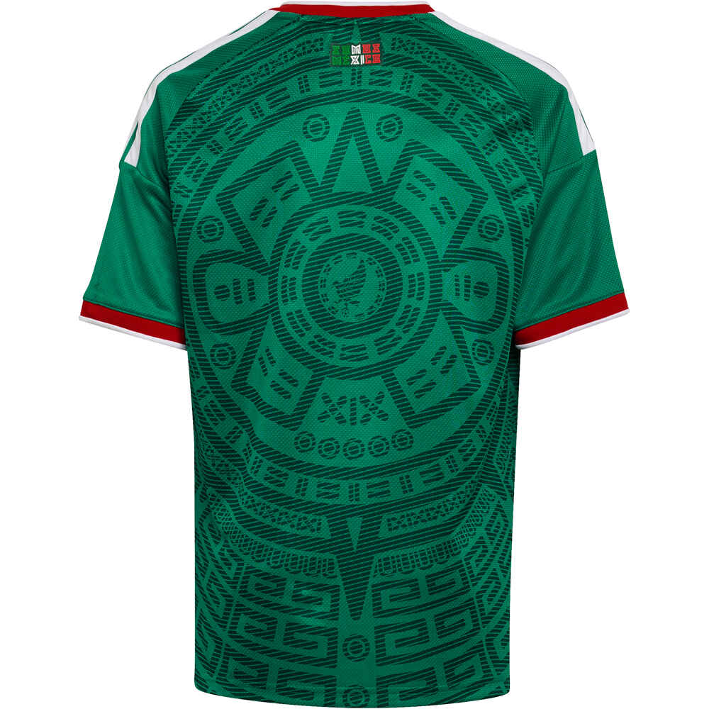 adidas camiseta de fútbol oficiales niño MEXICO 26 H JSY Y vista trasera