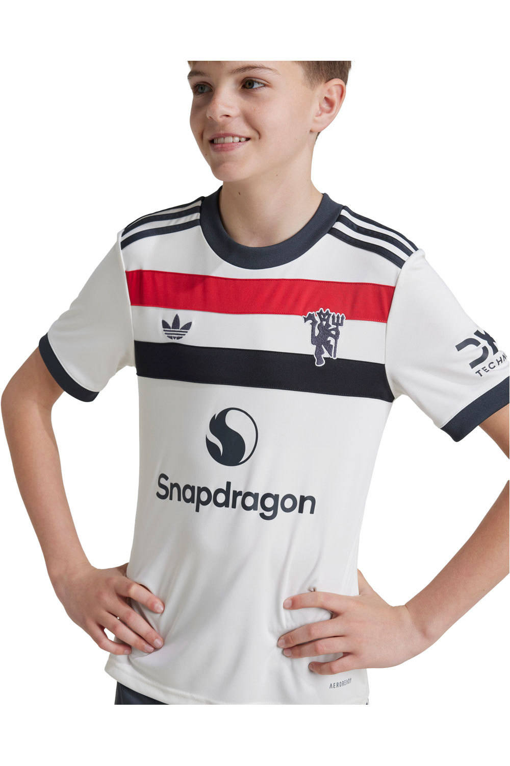 adidas camiseta de fútbol oficiales niño MUFC 3 JSY Y vista detalle