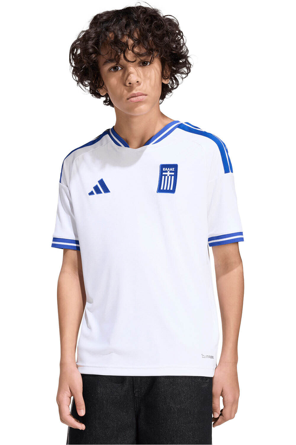 adidas camiseta de fútbol oficiales niño PRIMERA EQUIPACIN GRECIA 26 vista frontal