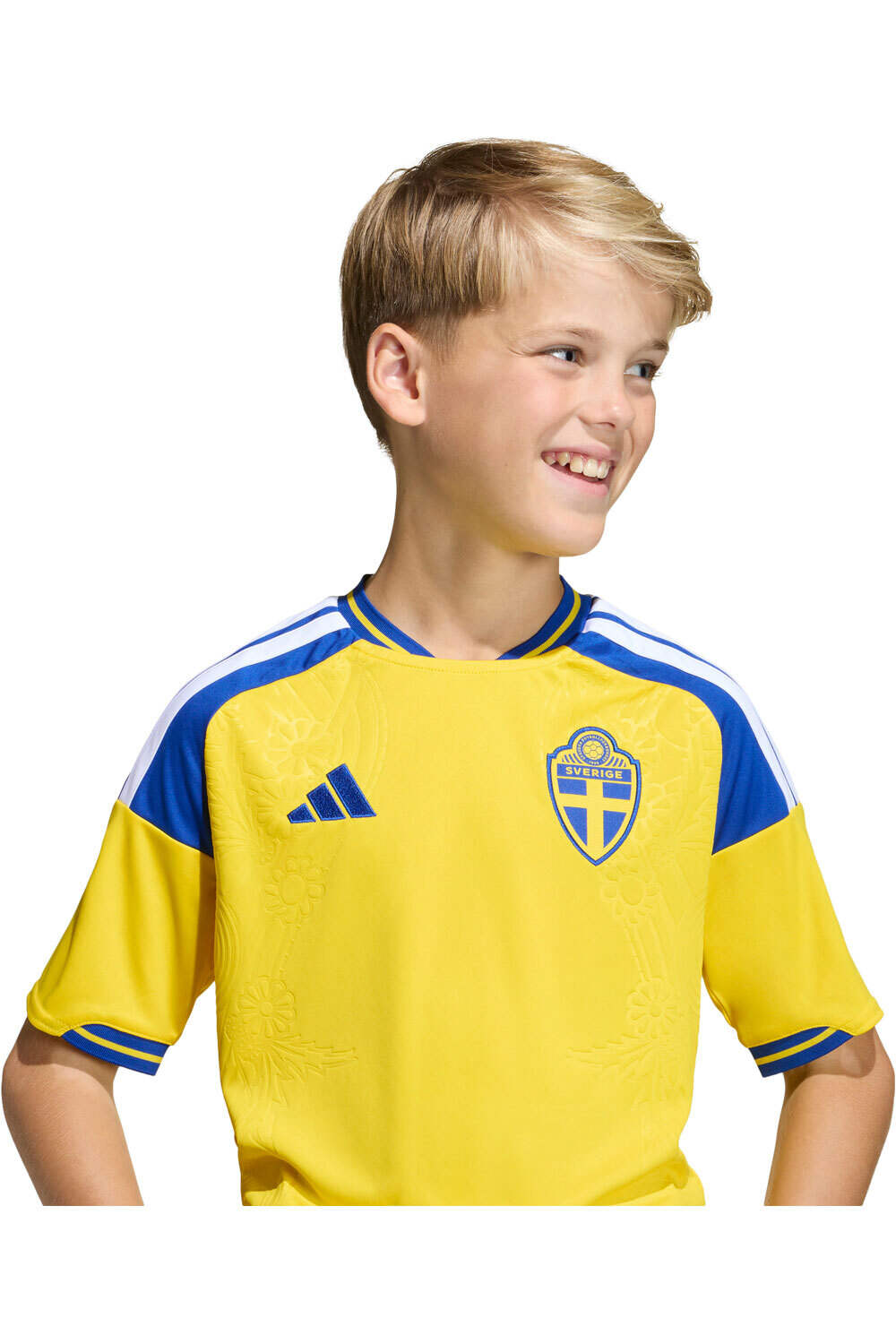 adidas camiseta de fútbol oficiales niño PRIMERA EQUIPACIN SUECIA 26 vista detalle