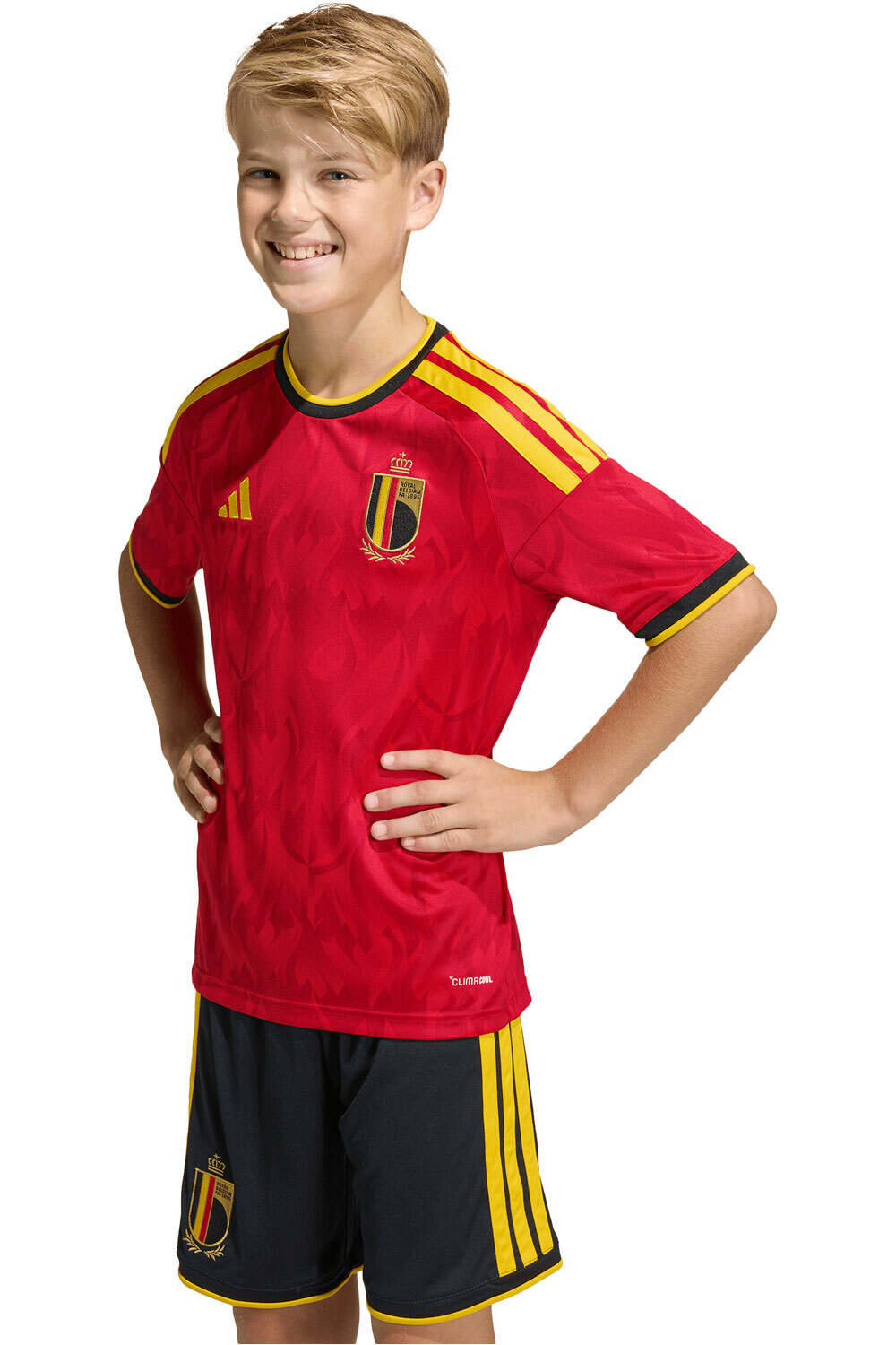 adidas camiseta de fútbol oficiales niño PRIMERA EQUIPACION BELGICA 26 vista frontal
