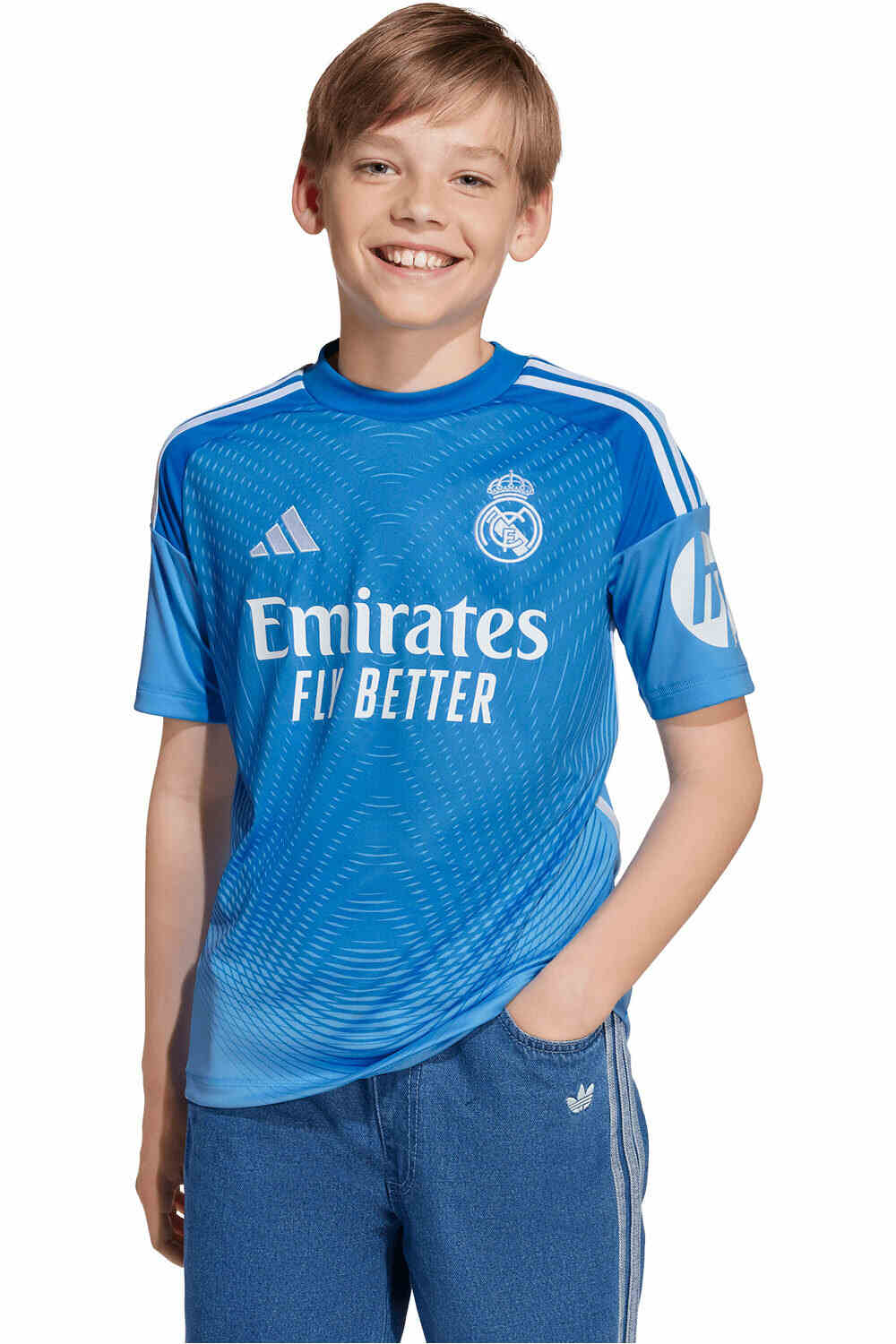 adidas camiseta de fútbol oficiales niño R.MADRID 26 H GK JSY Y vista frontal